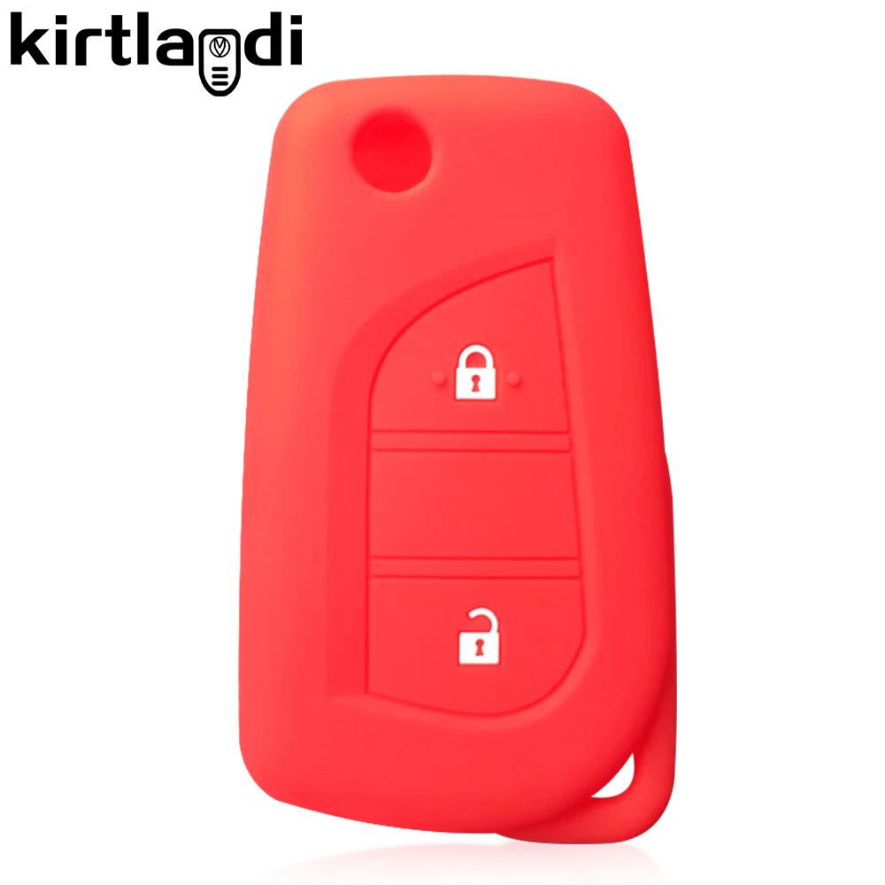 Key Cover Fob for Toyota Corolla Im Aygo Camry Levin Verso Yaris Prius Auris 2014 RAV4 Fortuner II C-HR Car Accessories Keychain