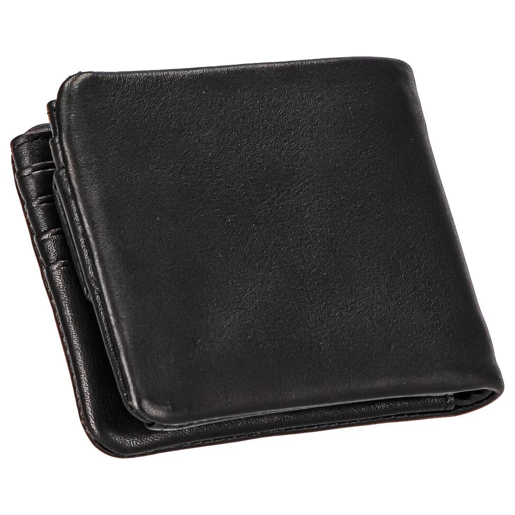SONNE Softer Genuine Leather Bi-fold Wallet, Black
