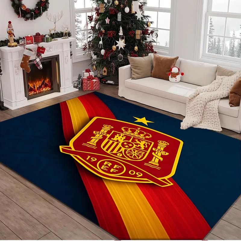 1PC Rug Spain Flag Map Art Carpet, Chair Rug,Area Rug for Office Bedroom Living Rooms Bedroom, Doormat Decor Christmas Fan Gifts