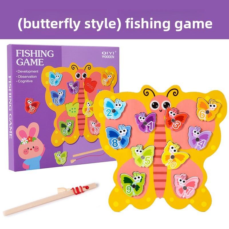 Turtle Frog Butterfly Dinosaur Animal Theme Fishing Game Children Puzzle Toy