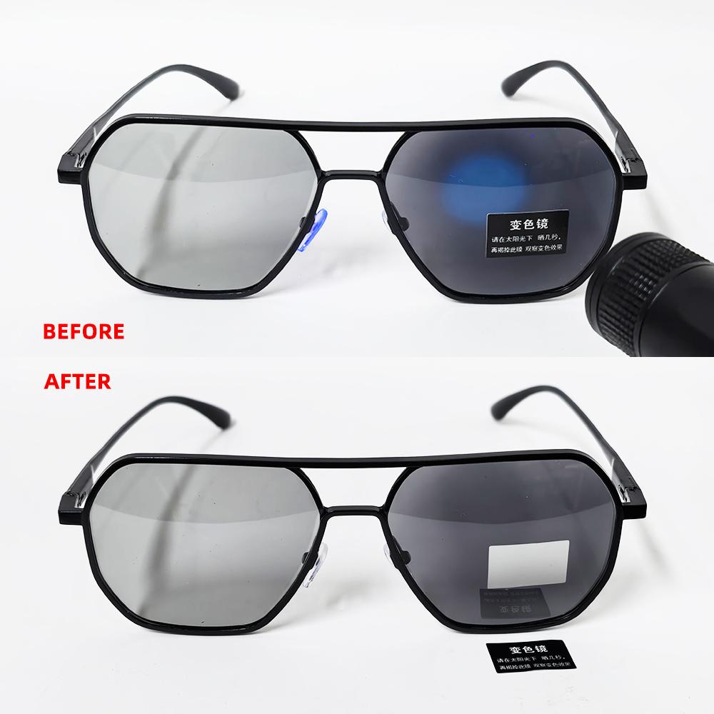 Occhiali da Sole Pochromic in Metallo di Lusso Uomo Donna Moda Polarizzati Eleganti Camaleonte Antiriflesso Occhiali da Guida UV400