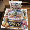 1024 ks/sada Vánoční falešná křišťálová koule Puzzle Zimní svátky Sobí spřežení Santa Claus Puzzle Domácí dekorace
