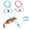 Hübsches, verstellbares Hamsterhalsband, Kleintiergeschirr mit Glöckchen, Meerschweinchen- und Frettchen-Finderleine, Zubehör