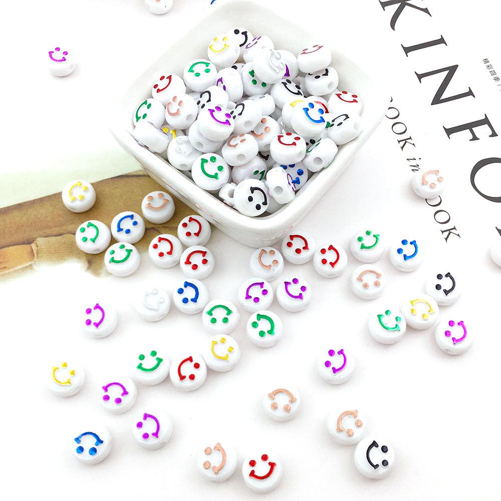 15-Compartment DIY Jewelry Kit: Colorful Smiley Face Acrylic Beads for Handmade Accessories