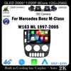 Car Radio For Mercedes Benz M-Class W163 ML 1997-2005 Android Auto Carplay BT Navigation GPSMultimedia Stereo WiFi+4G Video