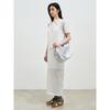 Anggae Draped Asymmetrical Knit Dress Ivory