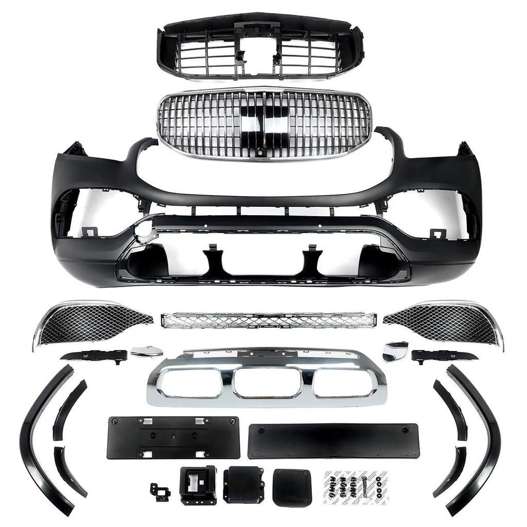 Compatible with 20-24 Mercedes X167 GLS, Maybach-style Upgraded Bumper Full Body Kit.
