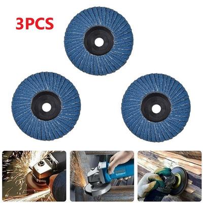 3 Stück 3 Zoll Lamellenscheiben 75mm Schleifscheiben Holzschneiden Kohlenstoffstahl für Winkelschleifer Schleifen Polieren Werkzeugzubehör