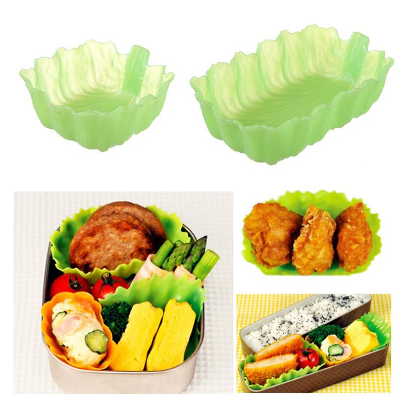 2/4Pcs Lunch Dividers Dish Cups Salad Dressing Containers Reusable Resin Kids Bento Box Dividers