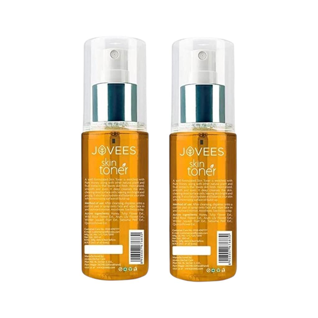 Jovees Herbal Honey Toner 100ml X Pack Of 2 Hydrating Face Mist For Dry Skin Glow Pore Tightening Brightening Alcohol Free Gentle Skincare