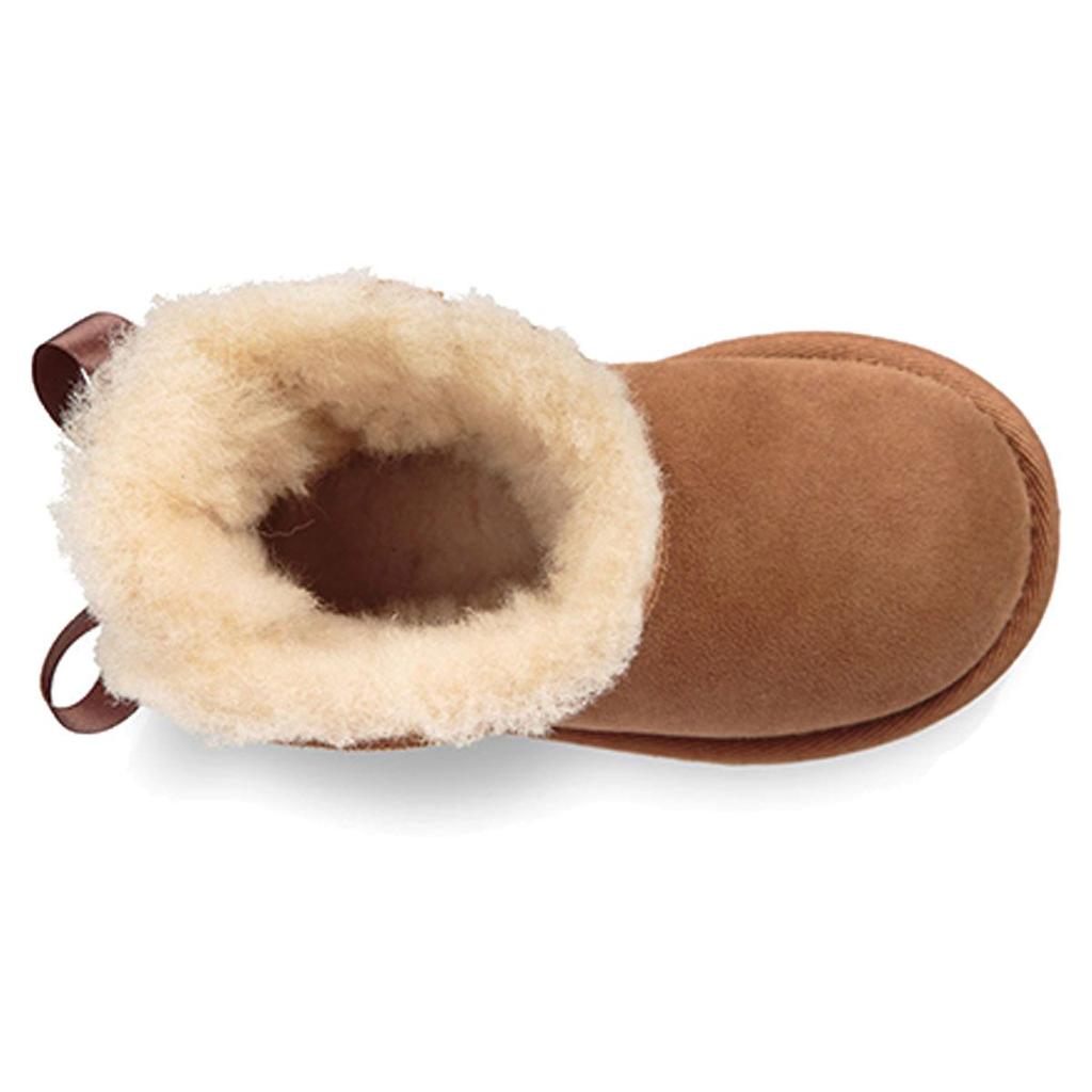 UGG Mini Bailey Bow II Boot Chestnut (Toddler) Kids Sneakers 1017397T-CHE