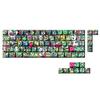 74/140Key PBT Backlits Keycaps Graffiti Art Design Original Profile Side Engraved Keycaps For Mechanical Keyboards