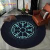 Viking Valknut Yggdrasil Tree of Life Rug Round Carpet 80cm Chair Non-slip Floor Mat Crawling For Kids Living Room Decor