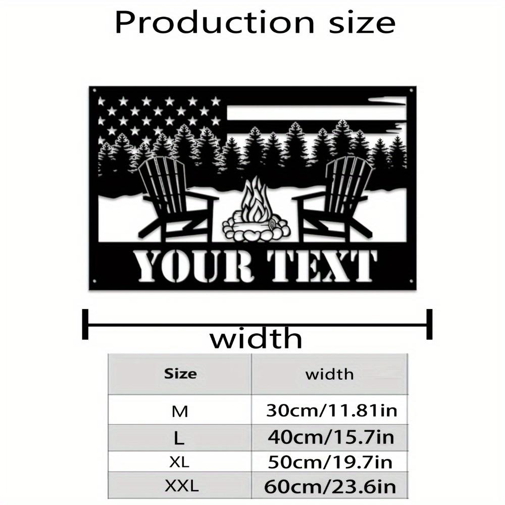 Unique Personalized Metal Sign Stars Stripes Mountain Scenes Durable Waterproof for Gardens Poolside Housewarming Gift