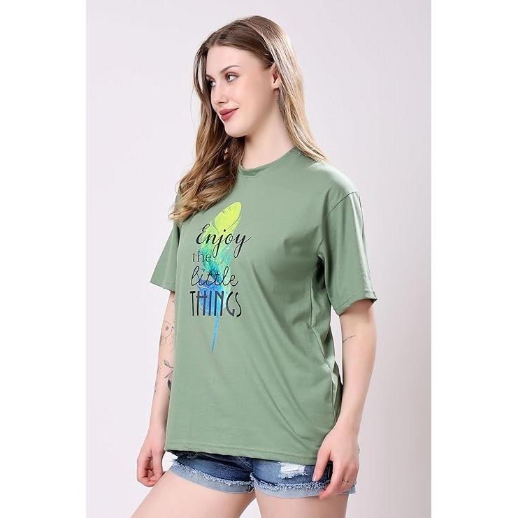 Cotton Blend Graphic Printed Top Indian Bollywood Oversized T-shirt Pack Of 2