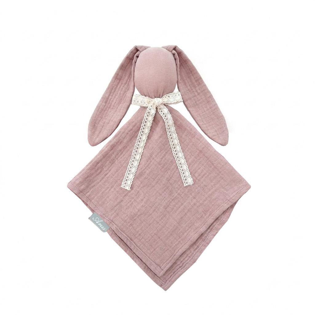 Bunny Muslin Cuddly Toy (Powder Pink)
