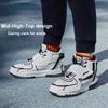 LiNing Youth  Unrestrained Shock Absorbing Non-Slip Wear-Resistant High-Top Running Shoes Kids sneakers White Black YKCR172-13