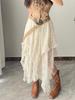 Women's Bohemian Ethnic Wave Bottom High Waist Lace Half Skirt