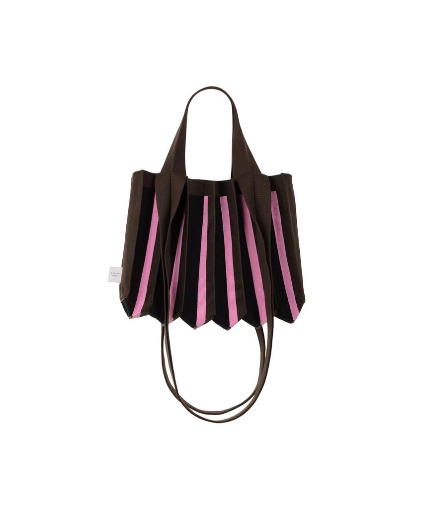 Pleatsmama New Mini Two-Way Bag Toffee Brown