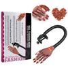 Nagelkunst Übungshand Maniküre Übungsfinger Acrylnagelspitzen mit 100 Stück Künstliche Nägel Nagel Trainingsausrüstung Werkzeuge