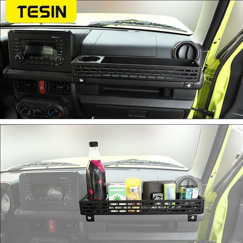 Caja de Almacenamiento de Expansión con Soporte para Teléfono Organizador para Manillar de Copiloto TESIN Para Suzuki Jimny 2019 2020 2021 2022 2023 Accesorios