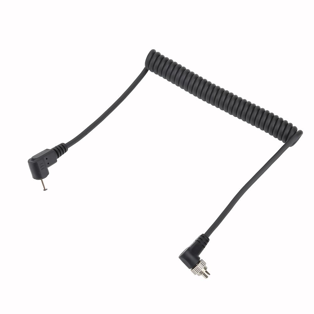 2.5mm To Male Flash PC Sync Cable Cord with Screw Lock Extended Coiled Wire Flash Sync Cord Flash Sync Cable Flash PC Sync Cable