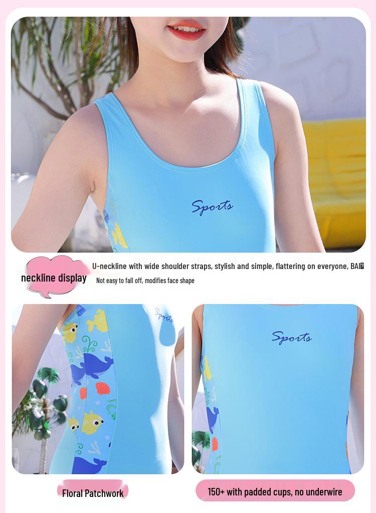 2026 New Girls' Quick-Dry Full Body Wetsuit for Swimming and Training – Customizable Competition Swimsuit