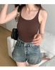 Selection of High Elastic Threaded Cotton Summer Clothes, New Spice Girl Sling Vest, Women's I-shaped Inner and Outer Wear, Beautiful Back Top