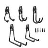 Heavy Duty Metal Hook Garage Organizer Wall Mount Bicycle Hanger Hooks Wall Mount Anti-slip Storage Hook For Ladders Garden Tool