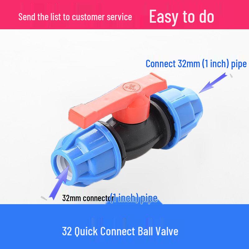 Robinet sferic cu conector rapid tip union pentru țeavă PE, Robinet T, Robinet cu fuziune fără căldură, Fitinguri cu conectare rapidă pentru reparații de urgență.