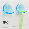1 soporte para maquinilla de afeitar azul para baño, con ventosa.