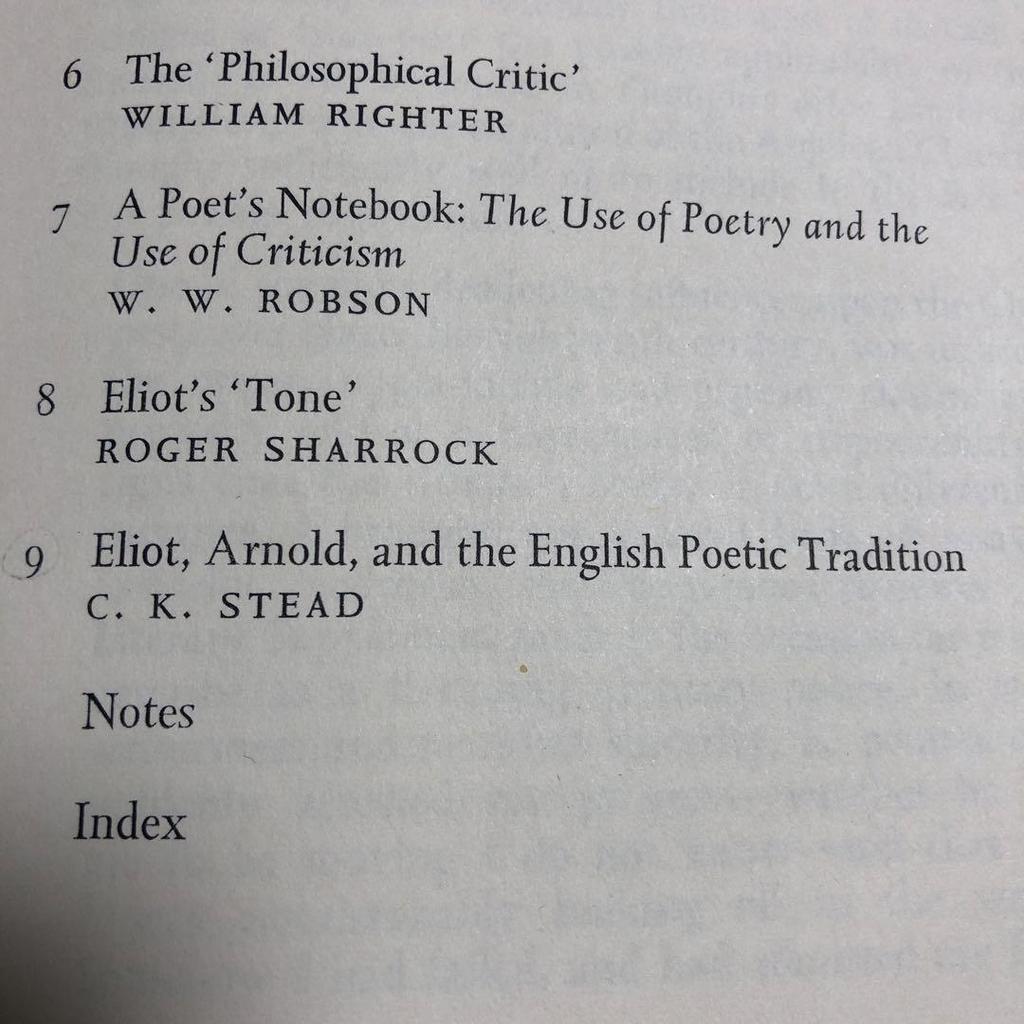 [USED] The Literary Criticism of T. S. Eliot