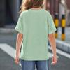 Children's Daily Casual Round-neck Short-sleeved Shirt With Pockets