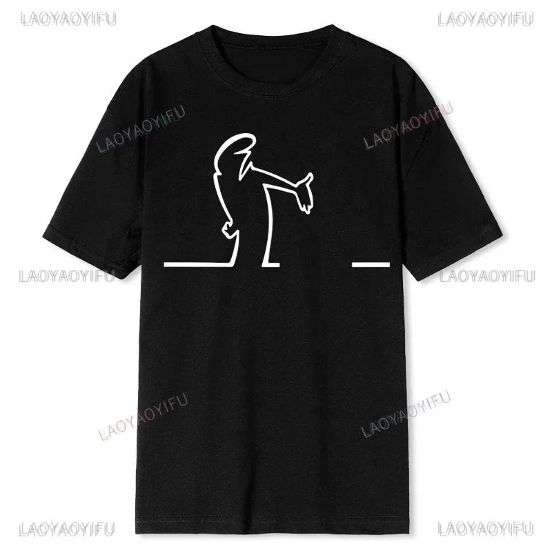 

La Linea Walking Unisex TShirt The Line Osvaldo Cavandoli TV Original Round Collar Individuality T Shirt Print Y2k Streetwear#Color(1) XXXXXL