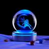 3D Lazer Kazımalı Yıldızlı Gökyüzü Gece Lambası Kristal Küre