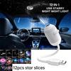2-in-1 Galaxy Projector Night Light USB LED Starry Sky Lamp 360° Rotation Adjustable Brightness for Bedroom Ceiling Room Car Decor