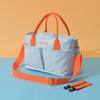 Mode Nylon Tragetasche Damen Schultertaschen Reißverschluss Mama Umhängetaschen Groß Weiß Einkaufstaschen Geldbörsen