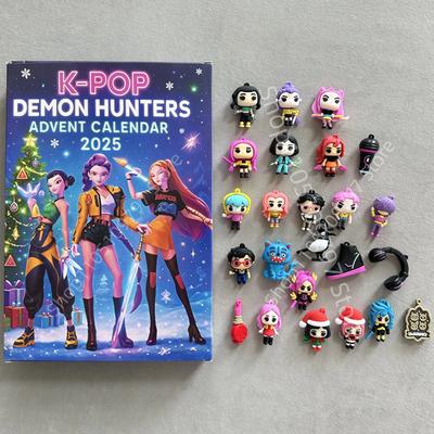 Kpop Łowcy Demonów Kalendarz Adwentowy Huntrix Rumi Mira Zoey SAJA Boys Derpy Tiger Dekoracje Noworoczne Odliczanie do Świąt Zabawki Prezenty