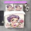 3pcs Duvet Cover Set, Betty Boop Digital Print Bedding Set, Soft Comfortable Bedclothes For Bedroom, Guest Room