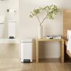 Stainless Steel Trash Can with Foot Pedal And Lid - High Aesthetic Value for Bathroom Kitchen Living Room