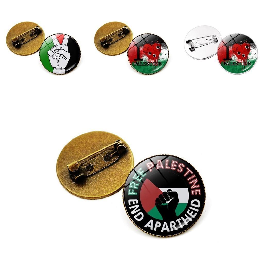 Palestine Flag Pin Badge High-quality Zinc Alloy Accessory For Bags And Fashion Jewelry Wholesale