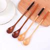Chinese Style Eating Teaspoon Flatware Long Handle Tableware Spoons Coffee Spoon Soup Spoon Wooden Spoon