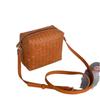 Ručně vyráběná dámská luxusní tkaná crossbody taška přes rameno z hovězí kůže