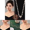 Elegant Heart Shaped Pendant Necklace With Sparkling Diamonds And Pearls For Women
