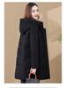 Luxury Women's Mid-Length Hooded Down Jacket - Premium White Duck Down