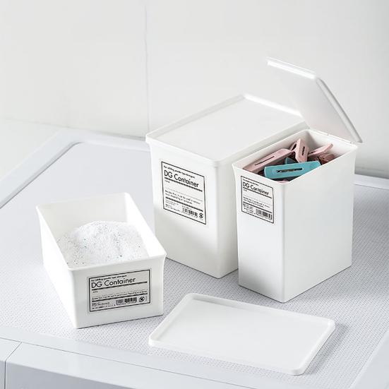 Sundries Storage Box Moisture-proof Lightweight High-capacity Grocery Sundries Organizer Storage Case with Lid for Home