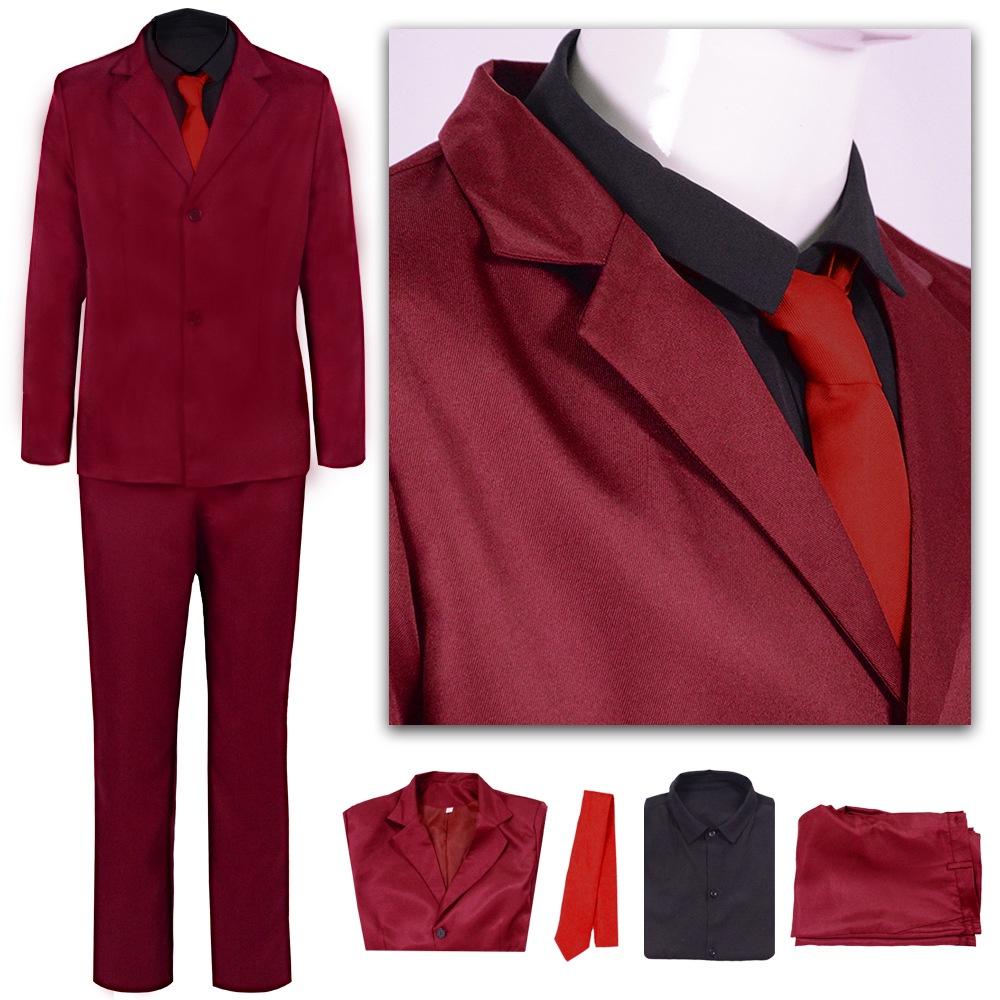 Piece Sanji One Cosplay Costume Outfit Red Suit Halloween Carnival Uniform Party