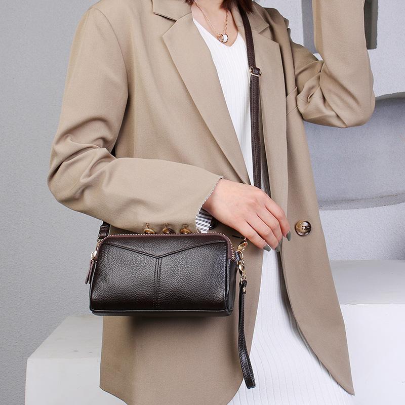 100% Genuine Leather Women Handbag High Quality Cowhide Female Shoulder Bag Luxury Brand Ladies Crossbody Bags New Fashi Purse