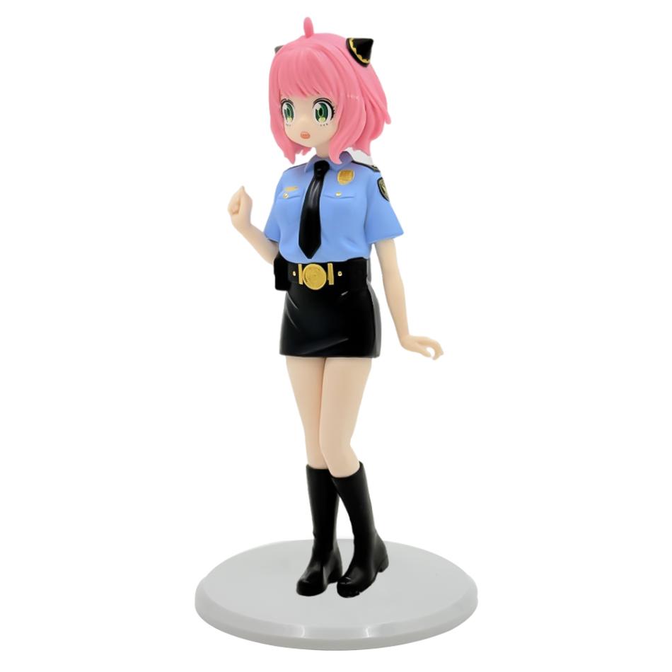 Anime 20-21cm Figurine SPY×FAMILY Bunny Girl Police Uniform Anya Forger Action Model Pvc Toy Collection Desktop Accessories Gift