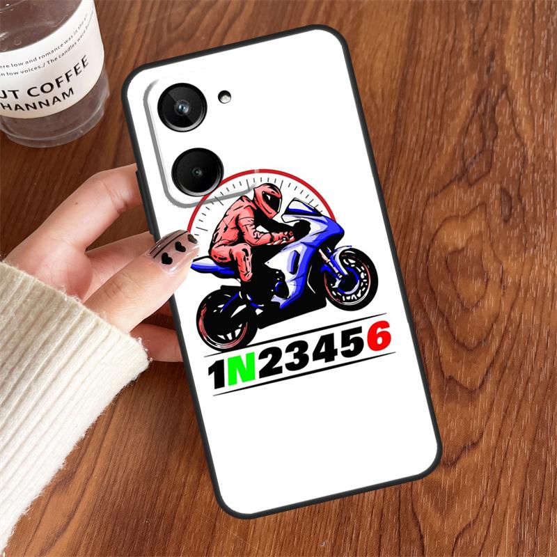 1N23456 Motorcycle For Realme 10 8 9 Pro Plus 8i C11 C15 C25 C30 C31 C35 C21Y GT Master GT Neo 5 2 3 3T Case